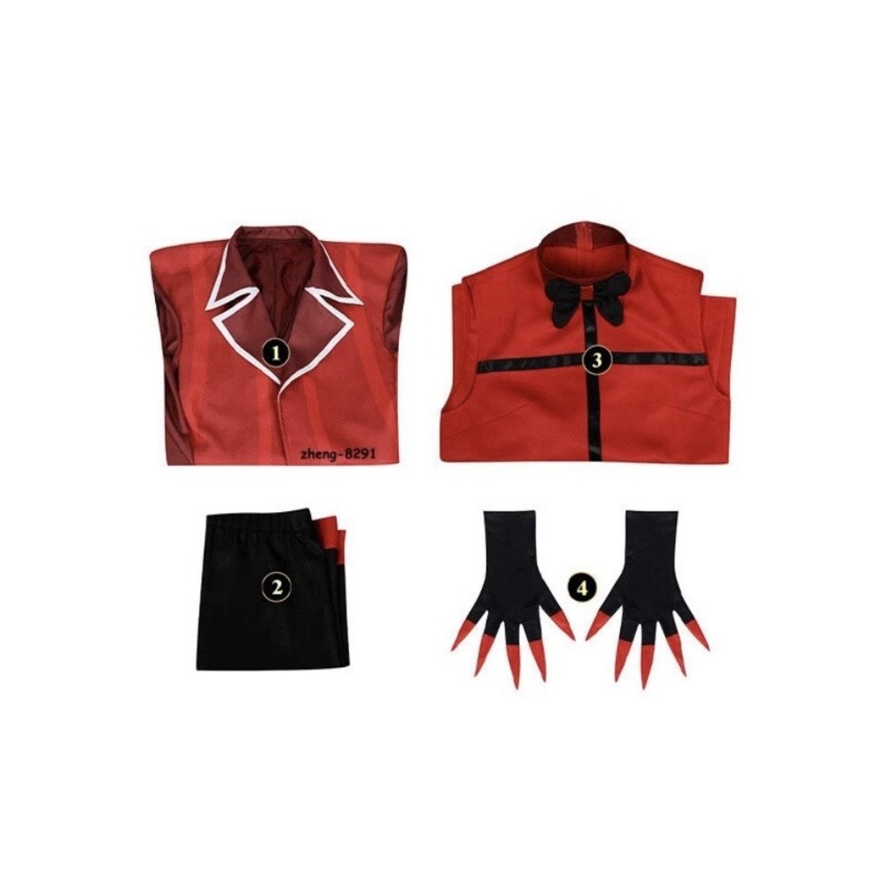 Anime Hazbin Hotel Alastor Cosplay Costume Adult Size S Halloween Dress Suit New - Picture 3 of 11